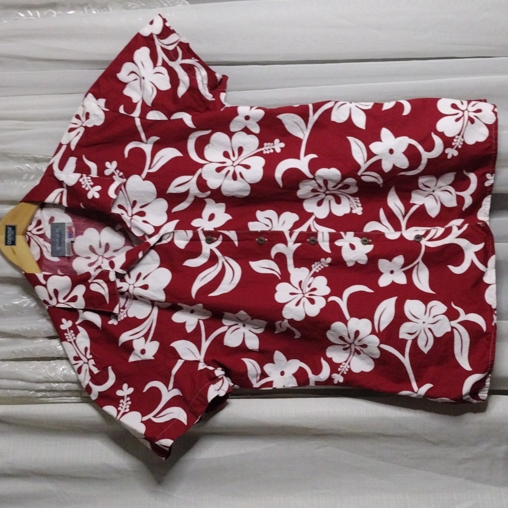 Floral Hawaiian polo shirt